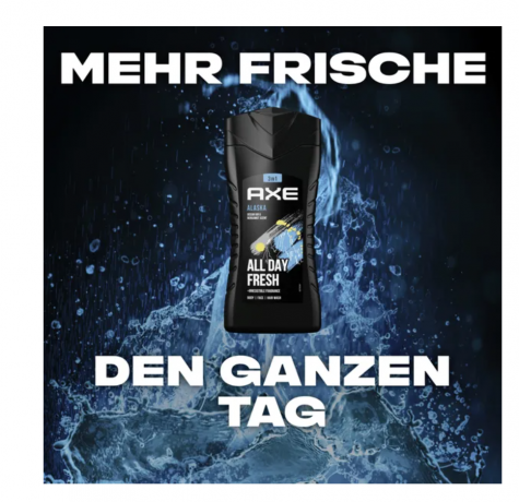 AXE 3-in-1 Duschgel & Shampoo Alaska 250ml, Гель для душа и шампунь 3-в-1, Аляска 250мл 