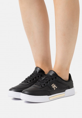 Tommy Hilfiger PREP COURT Trainers black/gold ПОДГОТОВИТЕЛЬНАЯ СУДА Тренеры черное золото