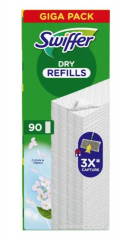 Swiffer dry refills aroma Clean and Fresh 90st x 2packs (180stk), Сменные салфетки для швабры для сухой уборки полов с ароматом чистоты и свежести 90шт x 2 упаковки