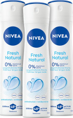NIVEA Deospray Fresh Natural, 450 ml (3x150 ml), Нивеа Дезодорант спрей, морские экстракты, 0% алюминия, 48ч защита, набор, 450 мл