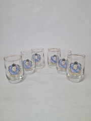 Набор стеклянных рюмок винтажных, 7шт x 4,5 см, Германия, 1960-70гг.