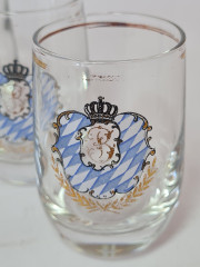 Набор стеклянных рюмок винтажных, 7шт x 4,5 см, Германия, 1960-70гг.