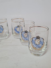 Набор стеклянных рюмок винтажных, 7шт x 4,5 см, Германия, 1960-70гг.