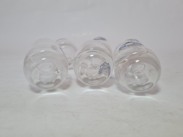 Набор стеклянных рюмок винтажных, 7шт x 4,5 см, Германия, 1960-70гг.