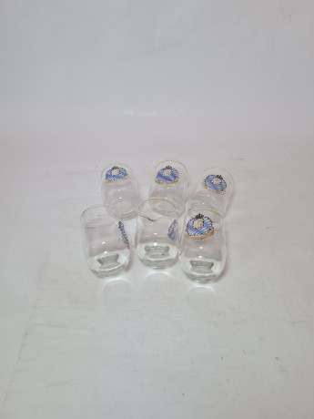 Набор стеклянных рюмок винтажных, 7шт x 4,5 см, Германия, 1960-70гг.