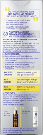 NIVEA Q10 Anti-Falten Experte Daily UV Fluid LSF 50, 40 ml, Нивеа Дневной UV-флюид для лица, SPF 50, Q10, защита от фотостарения, против морщин, 40 мл
