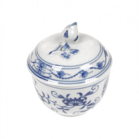 Meissen Meissen  'Zwiebelmuster kobaltblau - weisser Rand' Zuckerdose d: 6 cm Мейсен "Луковый узор кобальтово-синий - белая окантовка" Сахарница д: 6 см