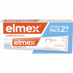 elmex Kariesschutz Zahnpasta Doppelpack, Зубная паста Kariesschutz для защиты от кариеса и реминерализации эмали, 2 × 75 мл