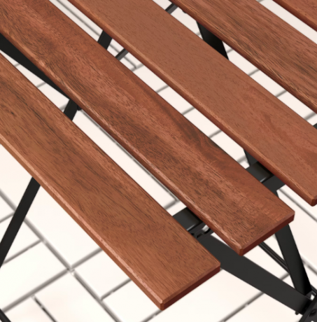 TARNO Tisch+2 stuhle/auben, schwarz/hellbraun lasiert 698.984.15, Cадовый cтол+2 стула, черный/светло-коричневый