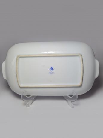 AW Ostfriesische Rose Прямоугольное сервировочное блюдо "Цветы", ручная роспись, 28,5 x 16 x 2,5см, Германия, 1960-70гг.