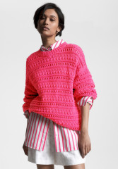 Tommy Hilfiger CREW NECK Jumper bright cerise pink КРУГЛЫЙ ВЫРЕЗ джемперы ярко-вишнево-розовый