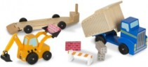 Melissa Doug Muldenkipper und Frontlader aus Holz Деревянный самосвал и фронтальный погрузчик
