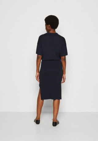 Tommy Hilfiger OPEN POLO BLOUSSON MIDI DRESS Jumper dress desert sky ПЛАТЬЕ МИДИ OPEN POLO BLOUSSON Платье-джемпер небо пустыни