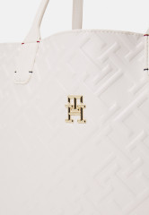 Tommy Hilfiger ICONIC TOMMY TOTE MONO Tote bag weathered white ICONIC TOMMY TOTE MONO Сумка-тоут выветрившийся белый