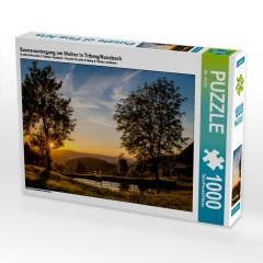 CALVENDO Puzzle CALVENDO Puzzle Sonnenuntergang am Weiher in Triberg\/Nussbach Пазл CALVENDO Puzzle Закат на пруду в Триберге/Нусбахе