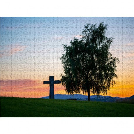 CALVENDO Puzzle CALVENDO Puzzle Kreuz im Sonnenuntergang Пазл CALVENDO Пазл крест на закате