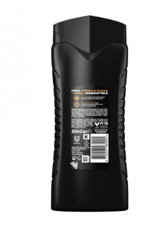 AXE 3-in-1 Duschgel & Shampoo Dark Temptation XL 400ml, Питательный Гель для душа и шампунь 3-в-1 Dark Temptation для тела, лица и волос с cочетанием Темного Шоколада и Перца и Пряным Ароматом, 400 мл