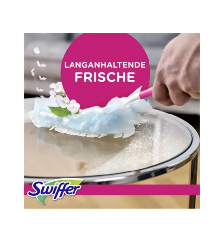 Swiffer Staubmagnet Nachfullpackung Pink 18st, Cменные салфетки-насадки для щетки Swiffer, захват пыли, шерсти и волос без разводов, 18шт