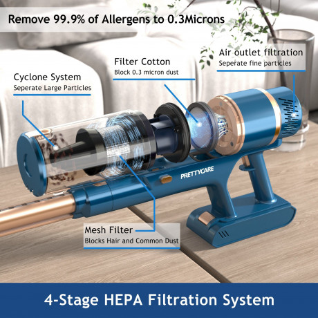 APOSEN APOSEN Akku-Hand-und Stielstaubsauger Stielstaubsauger P2, 28Kpa, Echtzeit-Leistungsanzeige, 210,00 W, Beutellos, Burstenloser 210-W-Motor mit 70.000 U/min, doppelte Zyklonfilterung  Беспроводной ручной и стержневой пылесос APOSEN Ручной пылесос P2