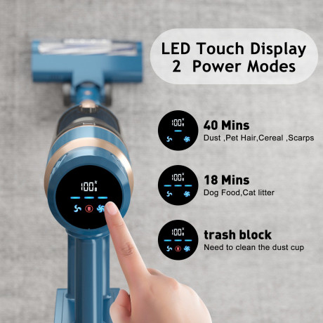 APOSEN APOSEN Akku-Hand-und Stielstaubsauger Stielstaubsauger P2, 28Kpa, Echtzeit-Leistungsanzeige, 210,00 W, Beutellos, Burstenloser 210-W-Motor mit 70.000 U/min, doppelte Zyklonfilterung  Беспроводной ручной и стержневой пылесос APOSEN Ручной пылесос P2