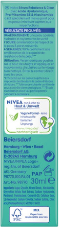 NIVEA Derma Skin Clear Serum, 30 ml, Нивеа Сыворотка для лица, гиалурон, ниацинамид и провитамин B5, для проблемной кожи, 30 мл