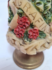 Свеча винтажная фактурная с декором "г. Мюнхен", 22 x 9 см, Германия, 1960-70гг.