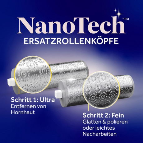 SCHOLL Nano Refill 2PK Ultra, 2 St, Шолль Сменные ролики Nano Ultra для электрической пилки, 2 шт