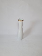 Bareuther Ваза белая в минималистичном стиле с позолоченным краем, 20,5см, Германия, 1960-70гг.