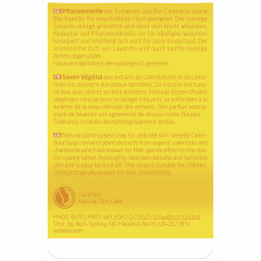 WELEDA CALENDULA Pflanzenseife, 100 g, Растительное мыло с календулой и ромашкой для мягкого очищения рук и тела, 100 г