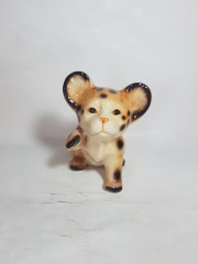 Фигурка винтажная &quot;Дитеныш леопарда&quot;, керамика, 17 х 12 см, СССР, 1960-70гг.