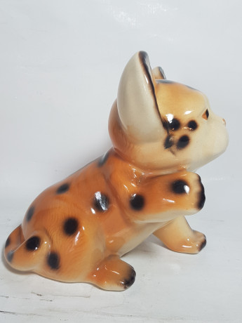 Фигурка винтажная "Дитеныш леопарда", керамика, 17 х 12 см, СССР, 1960-70гг.