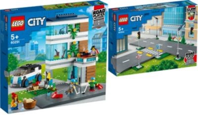 LEGO City 2er Set: Community 60291 Modernes Familienhaus + Town 60304 Strassenkreuzung mit Ampeln Город Набор из 2 предметов: Сообщество 60291 Современный семейный дом + Город 60304 Перекресток со светофором