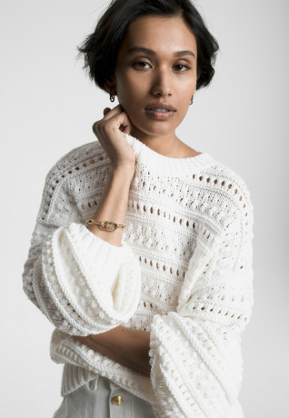 Tommy Hilfiger CREW NECK Jumper ecru КРУГЛЫЙ ВЫРЕЗ джемперы экрю