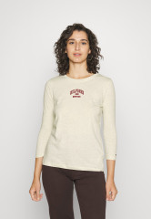 Tommy Hilfiger Long sleeved top white dove heather Топ с длинными рукавами белый голубь вереск