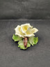 Подсвечник винтажный Im Stil Capodimonte "Желтая роза", с ручкой, фарфор, 8 х 5 см, Италия, 1960-70гг.