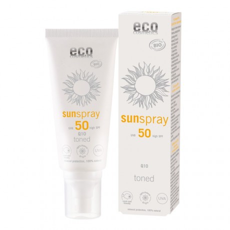Eco Cosmetics Sonnenspray LSF50 Q10 getont 100ml  Солнцезащитный спрей SPF50 Q10 тонизирующий 100мл