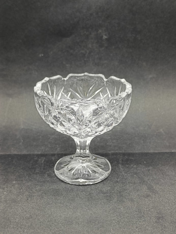 Креманка винтажная Walther Glas, на высокой ножке, хрусталь, 9.5 см, Германия, 1970-80гг.