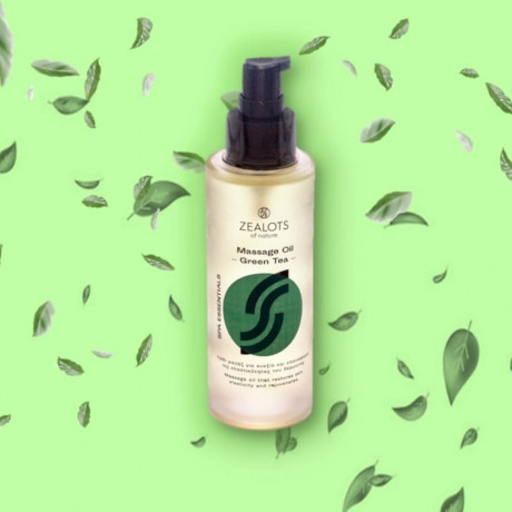Zealots of Nature SPA ESSENTIALS REVITALIZING MASSAGE OIL GREEN TEA  SPA ESSENTIALS ВОССТАНАВЛИВАЮЩЕЕ МАССАЖНОЕ МАСЛО ЗЕЛЕНЫЙ ЧАЙ