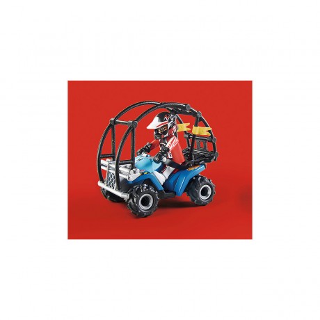 PLAYMOBIL PLAYMOBIL 70820 Starter Pack Stuntshow Quad mit Feuerrampe PLAYMOBIL 70820 Starter Pack Квадроцикл для каскадеров с пожарной рампой