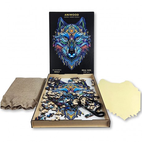 ANIWOOD Holz-Puzzle Wolf L (200 Teile) Пазл деревянный Волк L (200 деталей)