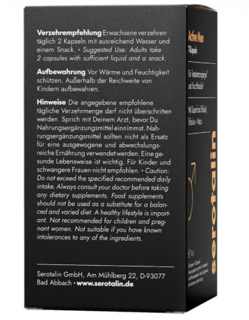 serotalin Active MEN 60st x 2packs, Витамины для мужчин, энергия и выносливость, аминокислоты и растительные экстракты, 2 уп х 60 шт 