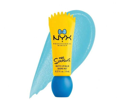 NYX Professional Makeup The Simpsons, Peekaboo Blue, бальзам для губ 8 мл, увлажняющий, матовый, стойкий тинт для губ