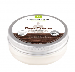 GREENDOOR Deo Creme for men 50ml, Крем дезодорант для мужчин, с органическими растительными маслами, без белых следов, без солей алюминия и без спирта, защита до 24ч, 50мл 