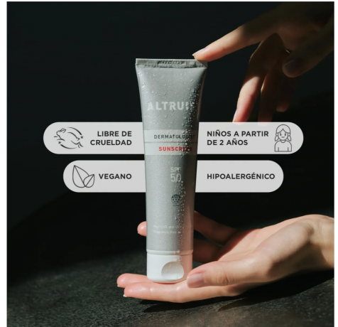 Altruist Dermatologist Sunscreen SPF 50, UVA/UVB PPD 39, Солнцезащитный крем для лица и тела  водостойкий, для чувствительной кожи, без отдушек, vegan, 100 мл