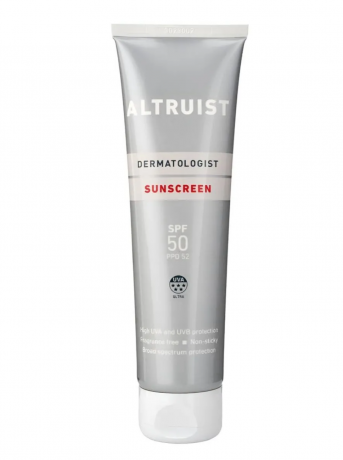 Altruist Dermatologist Sunscreen SPF 50, UVA/UVB PPD 39, Солнцезащитный крем для лица и тела  водостойкий, для чувствительной кожи, без отдушек, vegan, 100 мл