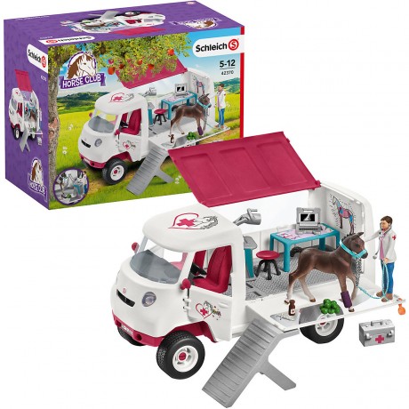 Schleich Schleich Horse Club 42370 Mobile Tierarztin mit Hannoveraner Fohlen Schleich Horse Club 42370 Мобильный ветеринар с ганноверским жеребенком