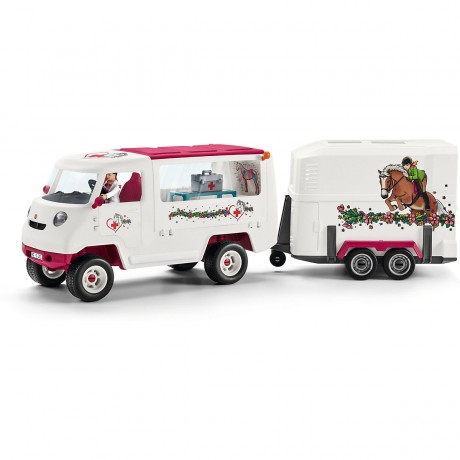 Schleich Schleich Horse Club 42370 Mobile Tierarztin mit Hannoveraner Fohlen Schleich Horse Club 42370 Мобильный ветеринар с ганноверским жеребенком