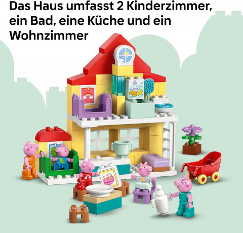 LEGO DUPLO 10467 Свинка Пеппа Конструктор Семейный дом, 84 детали, 5 фигурок, от 2 лет