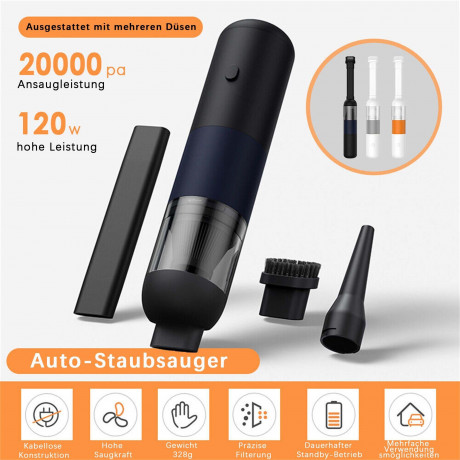 Yoyaxi Yoyaxi Akku-Handstaubsauger Auto-Staubsauger, 120,00 W, 20000pa leistungsstarker,wiederaufladbarer Staubsauger Schwarz Беспроводной ручной пылесос Yoyaxi Автомобильный пылесос 120,00 Вт 20000pa Мощный перезаряжаемый пылесос
