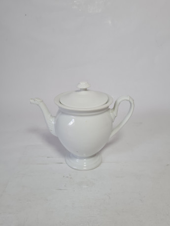 Чайник винтажный, белый фарфор, 14 x 15 см, Германия, 1960-70гг.